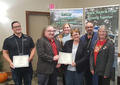 Portage & Southport receiving their Award